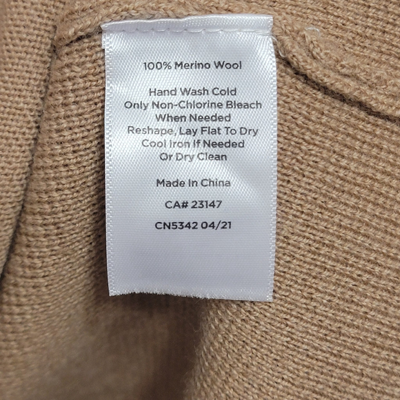 Talbots Tan Merino Wool Knit Blazer XL - Picture 11 of 11